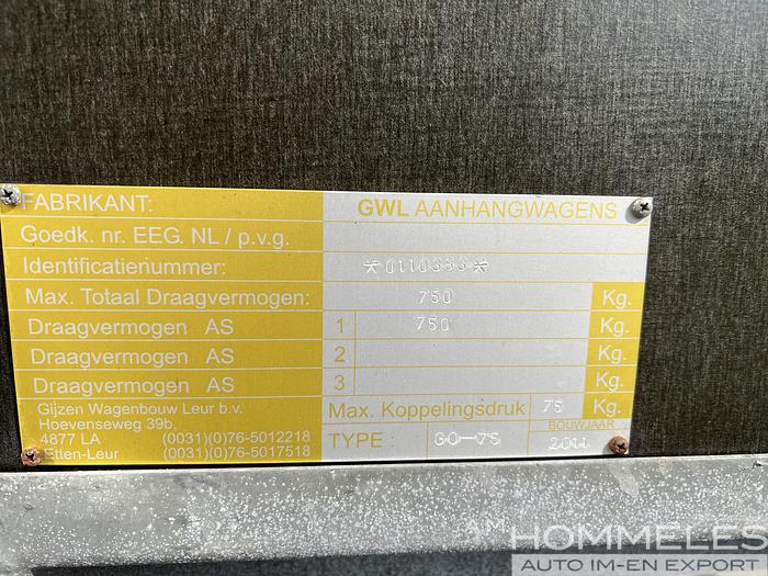 Used GWL Aanhangwagens GO-75