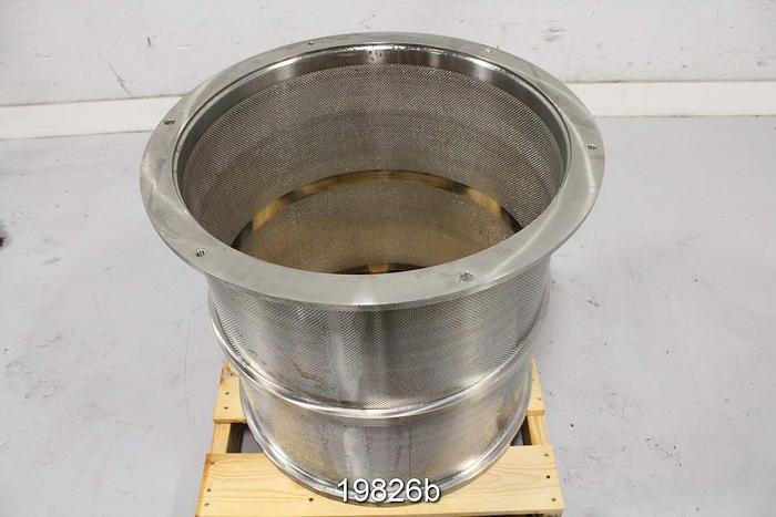 Used Black Clawson 24P Pressure Screen Basket, .062" Holes, Conical #19826