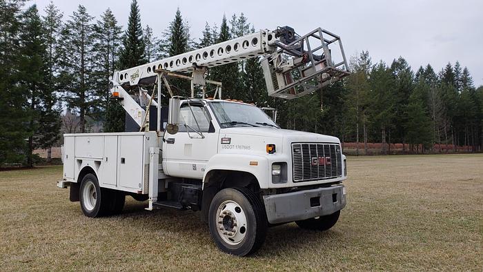 Used 2000 GMC 6500 w/ Telsta T36C Cable Placer Bucket Truck