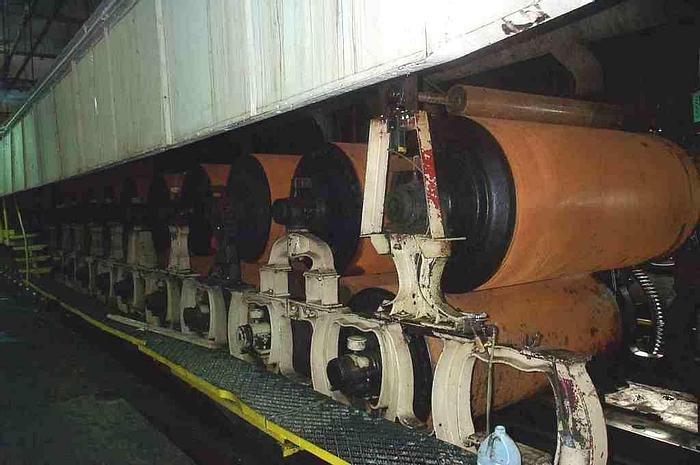 Used 8-Cylinder Board Machine, (8) 48" X 76-1/2" Wide Cylinders, (2) Extractors, Lg Suction Press, (3) Plain Presses.  Dryer Section With 88 Dryers, 36" Diameter.  Horne Horizontal Reel. #19984