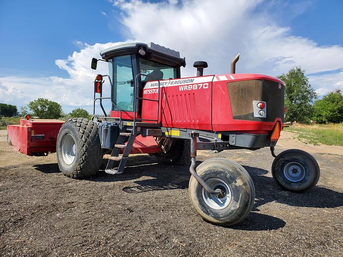 Used Massey Ferguson WR9870 Rotary Windrower w/ Double Conditioner