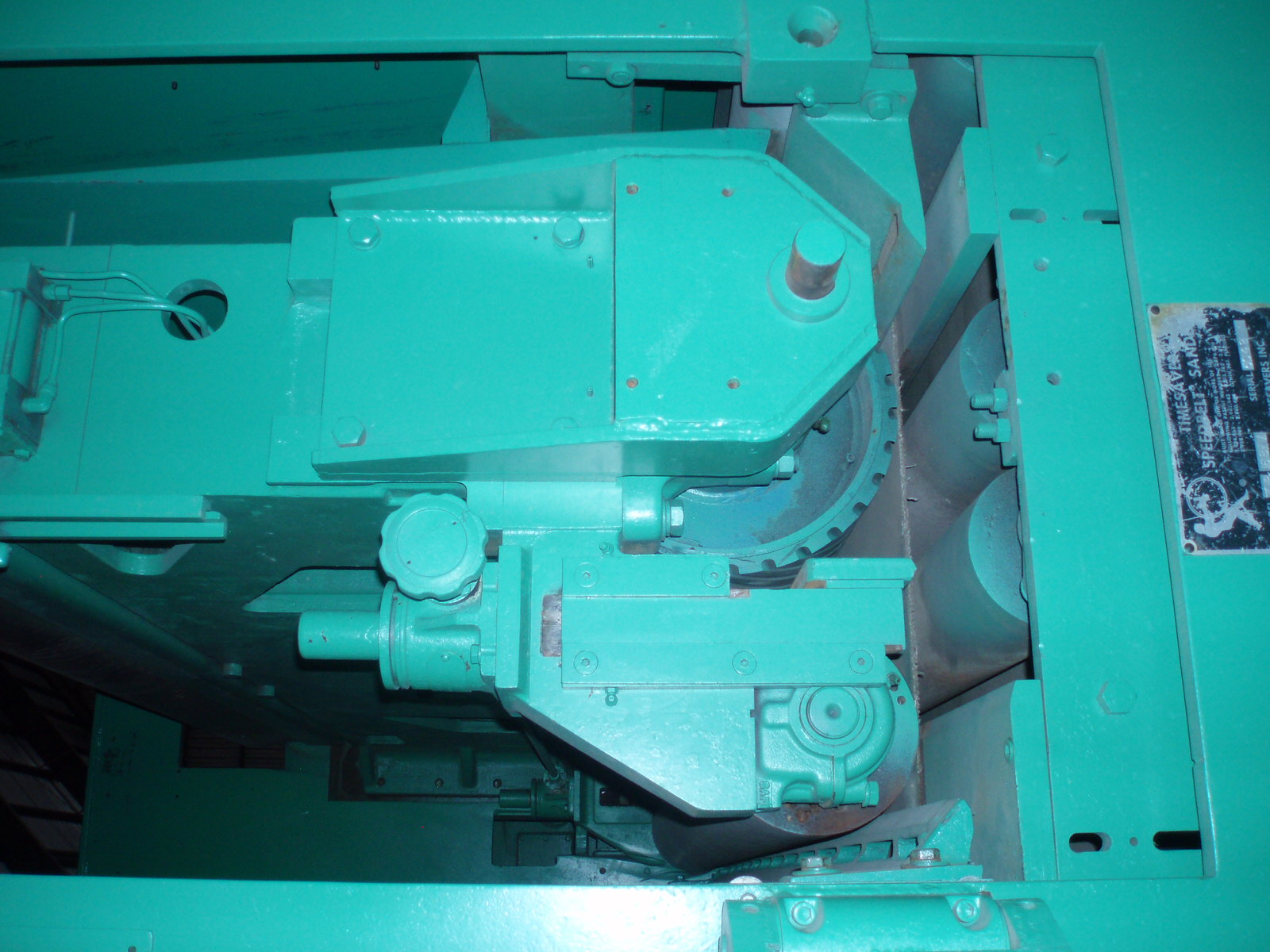 Used 72” TIMESAVER Model TOP 168V Belt Grinder / Sander; Top Driven