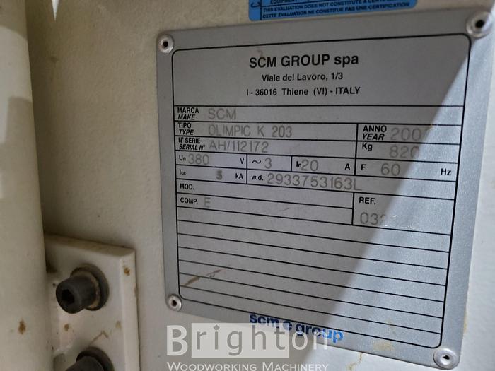 Used 2007 SCM K203 Used Edgebander #BM2085