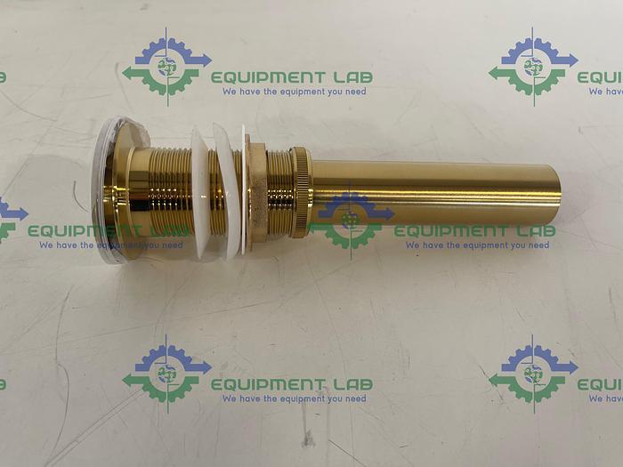 Brushed Gold Single Handle Faucet For Bathroom w/ Brushed Gold Pop Up Stopper