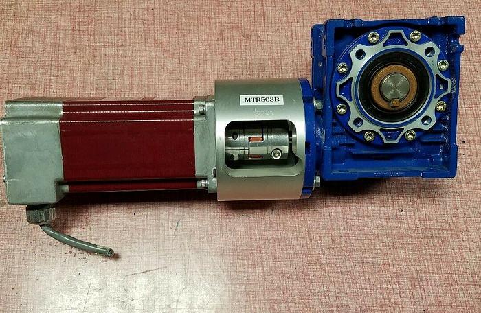 Used PACIFIC SCIENTIFIC K33HLFM-LNK-NS-00 POWERPAC STEP MOTOR w/ NRV/050 GEARBOX 5:1