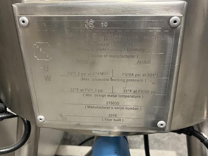 Used 50 LITER EKATO UNIMIX VACUUM MIXER - MODEL SRT 50