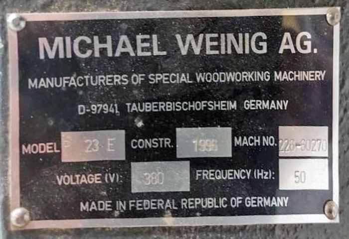 Used 1996 Weinig Germany Planer and moulder Weinig Profimat 23 E, 6 spindles