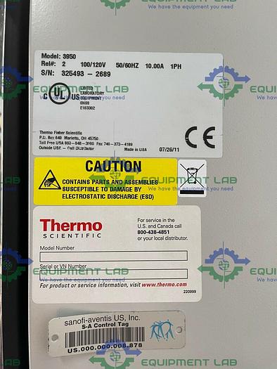 Used Thermo Scientific 3950 Reach-In 60°C CO2 Incubator 29 Cu Ft