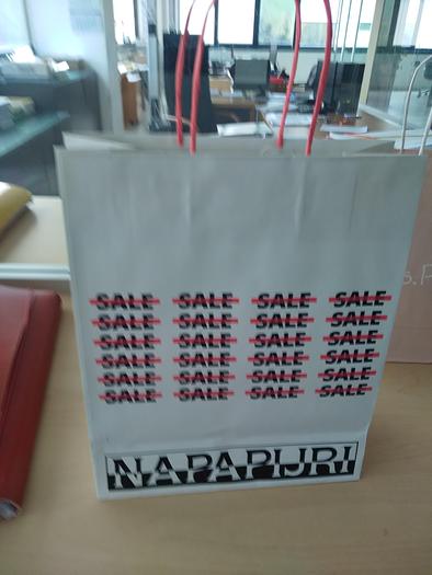 Used NEWLONG 335T+504TH - Sheet fed paper bag  machine  with top fold and twisted loop handles