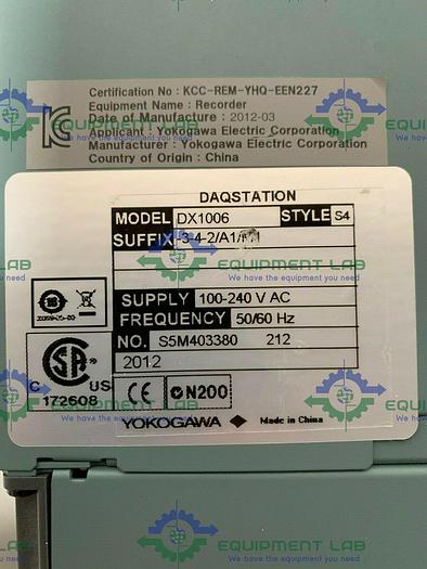 Used Yokogawa Daqstation DX1006 100/240V