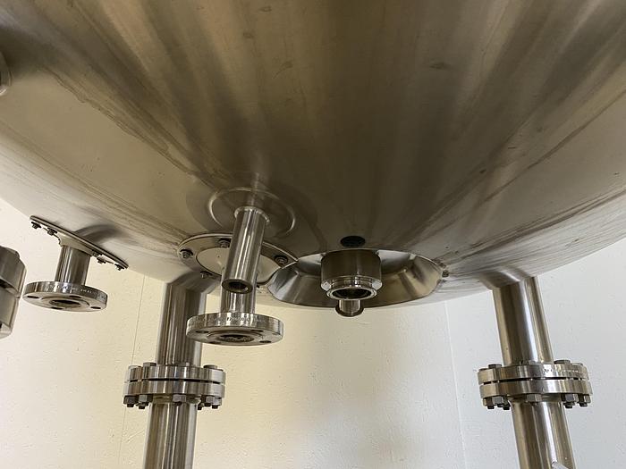 Used Holloway  2000 Liter Stainless Steel 100 PSI Jacketed Process Vessel w/ Agitator