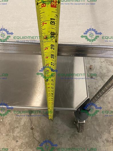 Used Metro  60" W x 24" D x 38" H Two Tier Stainless Steel Rolling Utility Cart