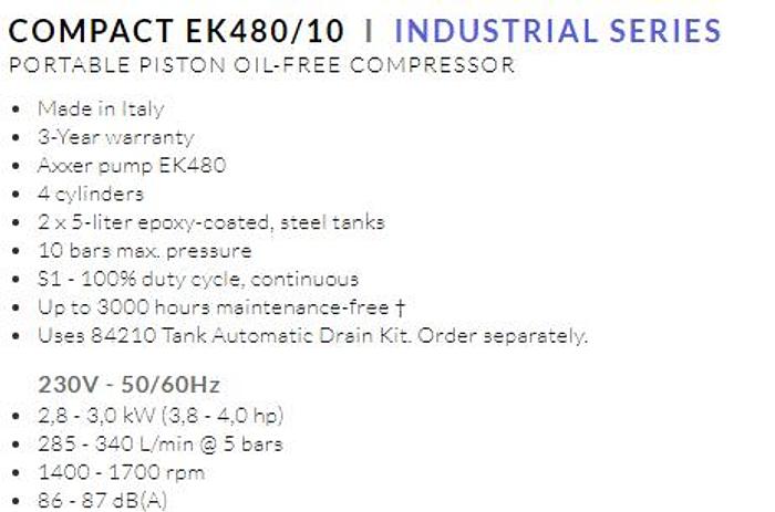 Compressore industriale GENTILIN COMPACT AIR EK480/10