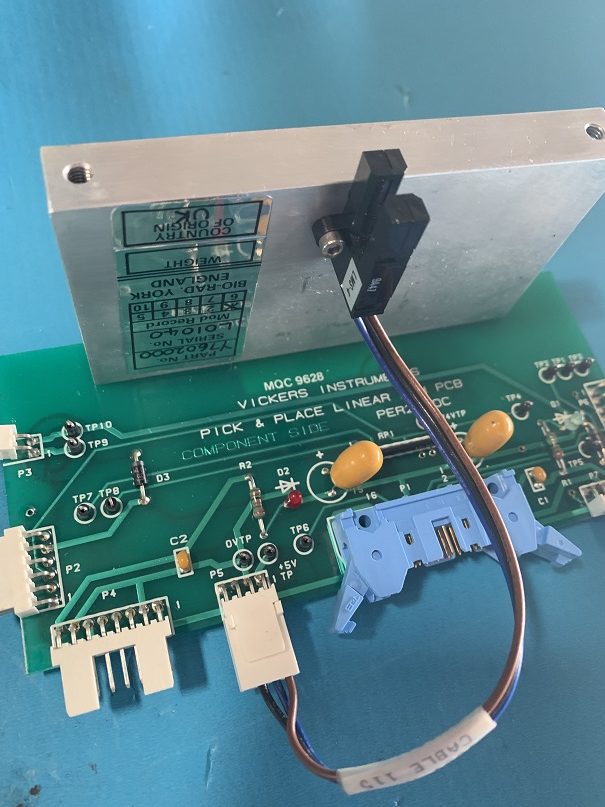 Used Bio-Rad Y7602000 Vickers Instruments Pick & Place Linear Arm PCB PER2B00C