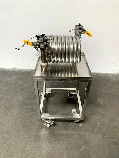 Used Exergy Incorporated 00644-3 Stainless Steel Heat Exchanger on Rolling Cart