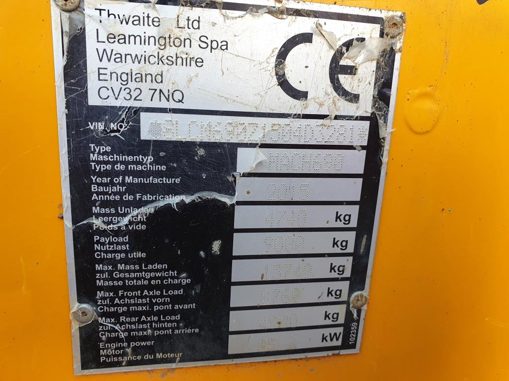 Used Thwaites 9 Ton Dumper