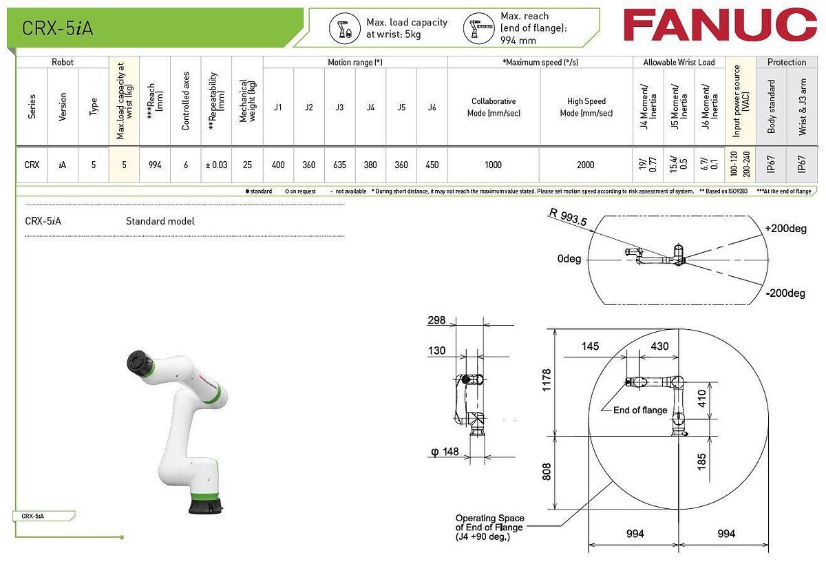 Fanuc CRX-5iA Collaborative Robot