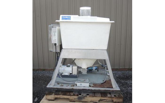 Used USED DRY POLYMER BATCH MIXER, CAPACITY: 50 USG