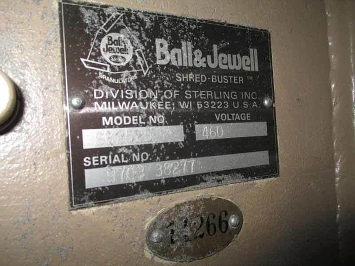 Used 25" x 25" BALL & JEWEL SHREDDER MODEL SB2525