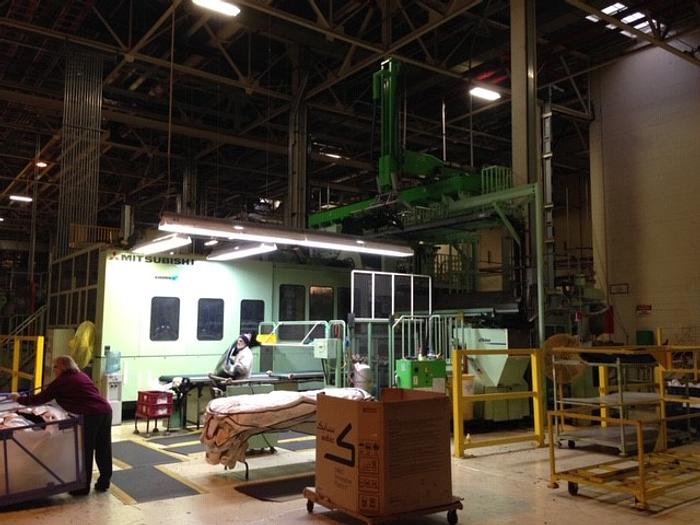 Used 2 - MITSUBISHI MODEL 4500MM3-740 4500 TON INJECTION MOLDERS 4500MM3-740