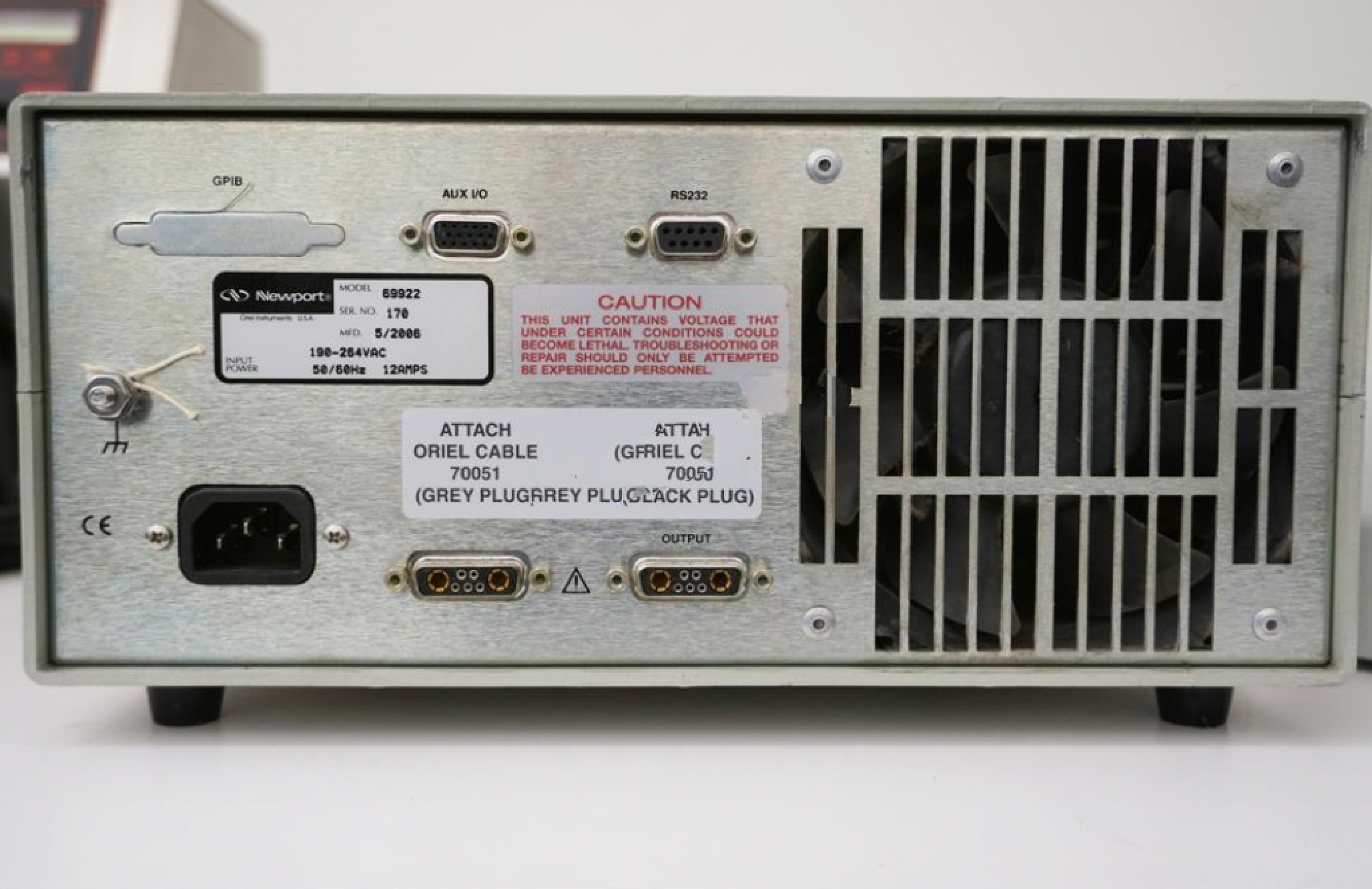 Used Newport 69922 arc lamp power supply 800-1800watts