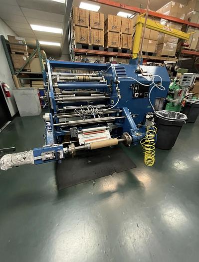 Used 30" DUSENBERY MODEL 10000 L3 DUPLEX REWIND WITH EDGE GUIDE AND SHEAR SLITTING REBUILT 2017