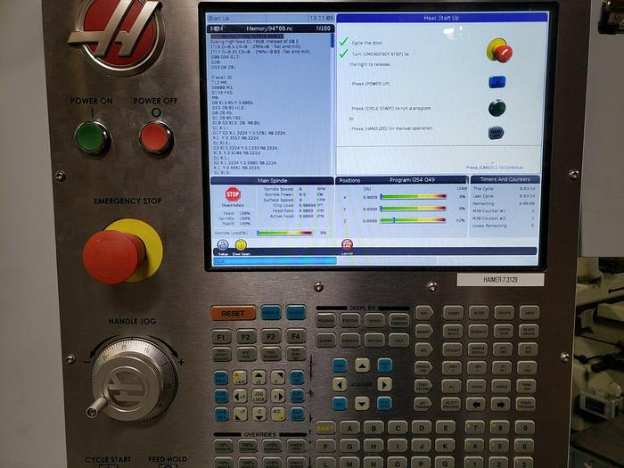 Used 2017 HAAS Super Mini Mill 2 CNC 4-Axis Vertical Machining Center ***Low Hours***