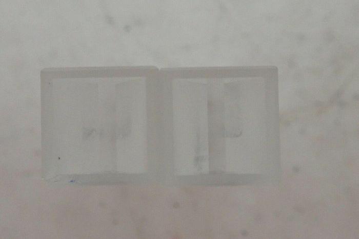 Used (2) Fisher Scientific 283 QS 1.000 14-385-928A Quartz Micro Cells Cuvettes