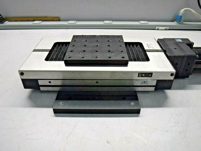 Used Newport MTM100CC1 MTM linear stage, 100 mm travel, 0.1 µm resolution, DC drive