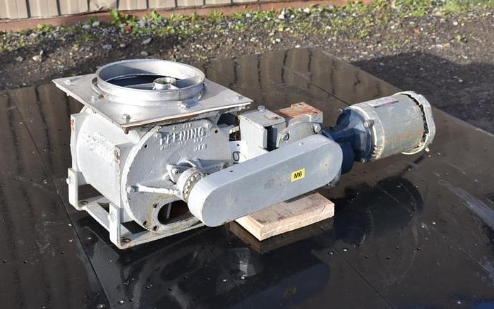 D'occasion USED ROTARY AIR LOCK VALVE, SIZE: 10'' X 4'' BLOW-THROUGH, CAST IRON, PFENING