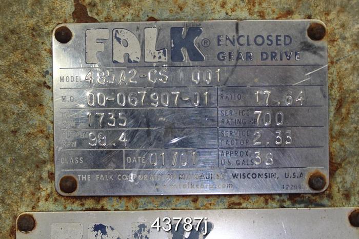 Used Falk 485A2-CS 001 Gear Drive, 17.64/1 Ratio #43787