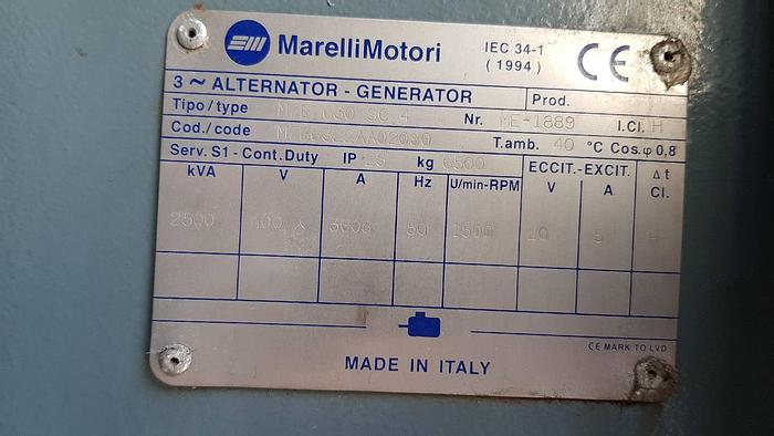Usato Gruppo Elettrogeno e Cogenerazione, ALSTOM 12VP 185 - 2.500 kva