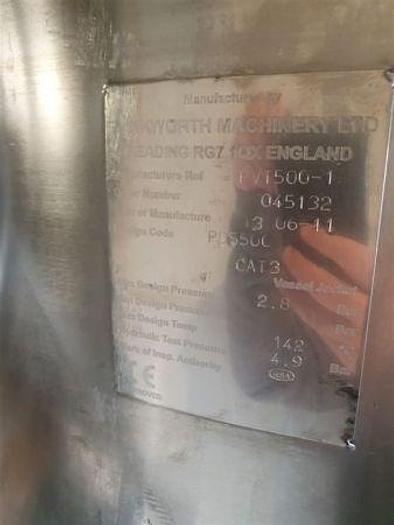 Used 2011 Winkworth 500 Litre Hemispherical Cooking Pan