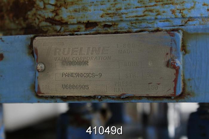 Used Trueline 8" Air Operated Knife Gate Valve #41049