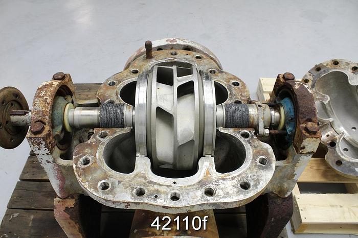 Used Goulds 3405 10x12x12 Split Case Pump, Stainless Steel Casing #42110
