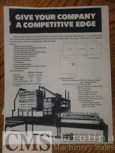 Used Rayco Edge Pallet Nailer
