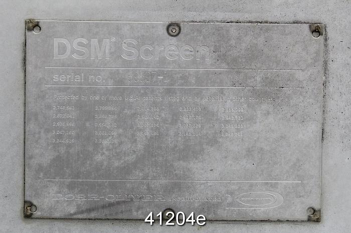 Used Dorr Oliver Inclined Single Bank Dsm Screen #41204