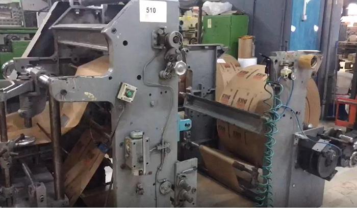Used (visible in production) Fischer & Krecke COMBI 1 - Square bottom paper bag machine