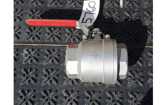 D'occasion USED BALL VALVE, SIZE: 3", CAST STAINLESS STEEL