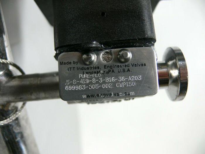 Used ITT Pure-Flo 3/4"-1" 90PSI 3-Way Diaphragm Actuator w/ Westlock Position Monitor