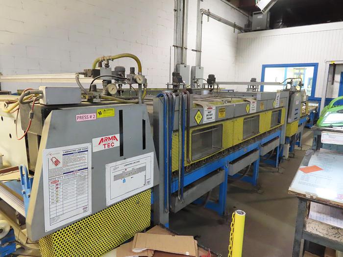 Used 2003 Armetch Laminated Glass Production Line, with Melco Auto Clave