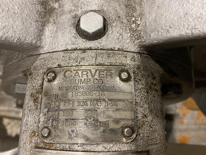 Used CARVER PUMP TYPE RS9B 3 X2X6 PUMP