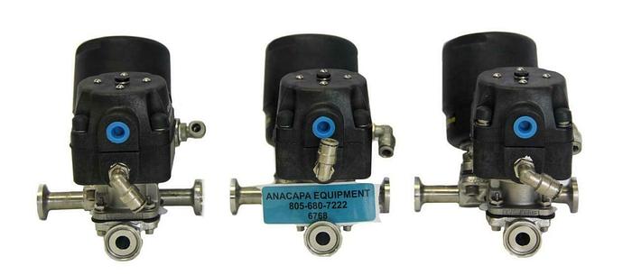 Used ITT Pure-Flo .5" AP0506 Diaphragm Valve .5-316-RA20MAX-CWP150 Lot of 3 (6768)