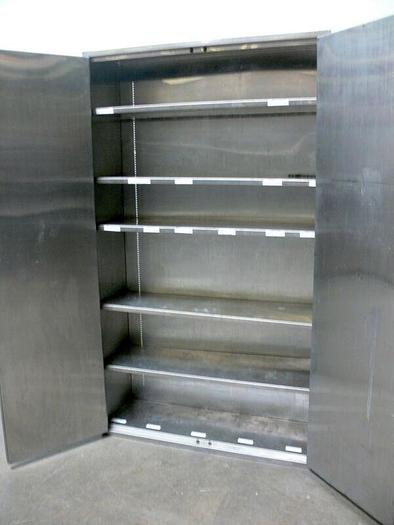 Used Stainless Steel Storage Cabinet  16" x 47" x 80"