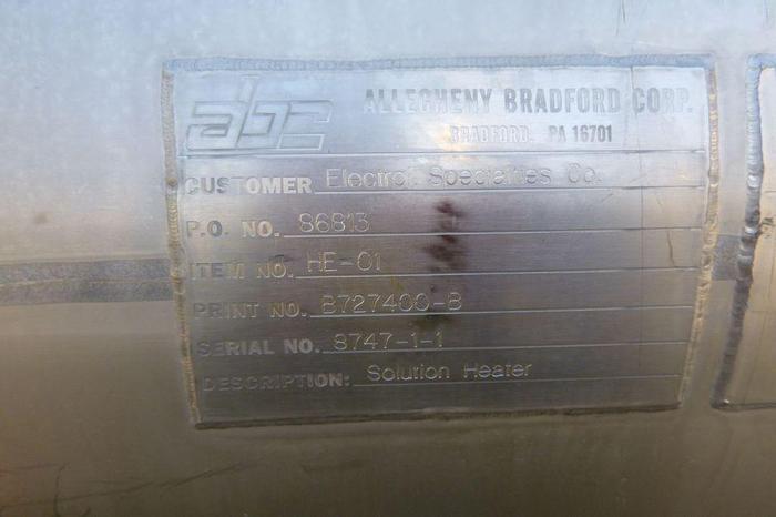 Used CIP, 2-Tank, 200 Gallon, 316L S/st, ESC, Heat Exchanger, #S744096