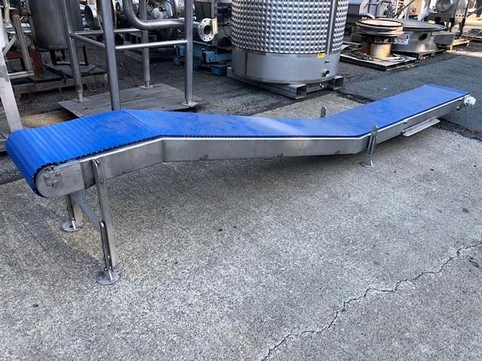 Used Conveyor, Belt, 18" x 15', S/st, Plastic, Incline #S742578