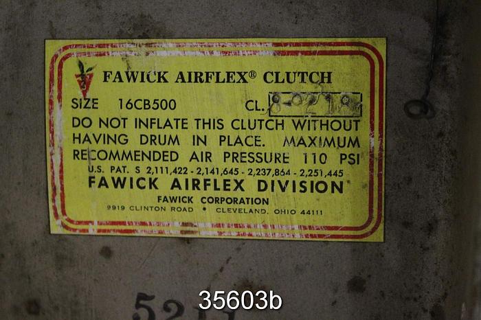 Used Fawick 16CB500 16" Diameter Airfllex Clutch #35603