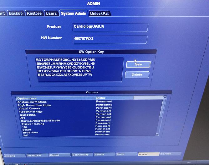 Gebraucht GE Vivid T8 Ultraschallsystem für Herz- und Gefäß-Ultraschall mit Kardio Sonde SW: R1.0.7