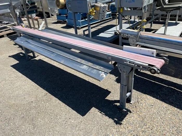 Used 10' Long x 5" Wide Flat Belt Conveyor