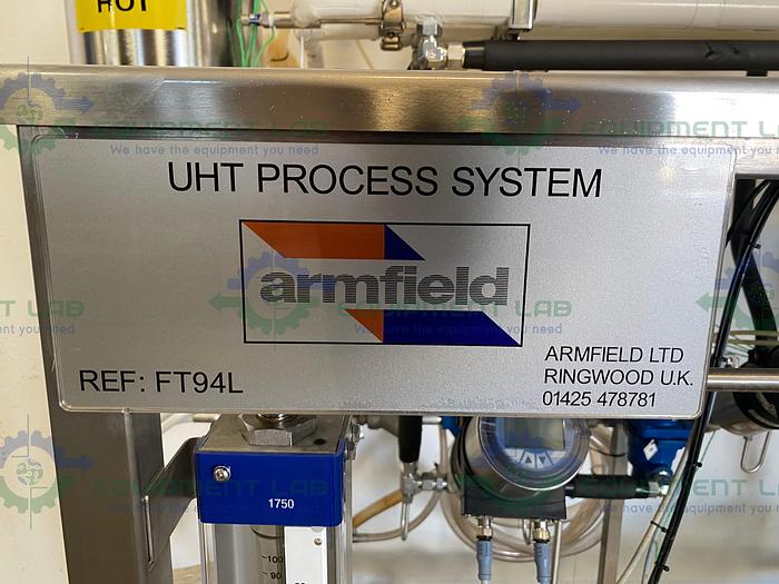Used Armfield FT94LT HTST/UHT Mini Pilot System Pasteurization Skid w/ Flowmeter